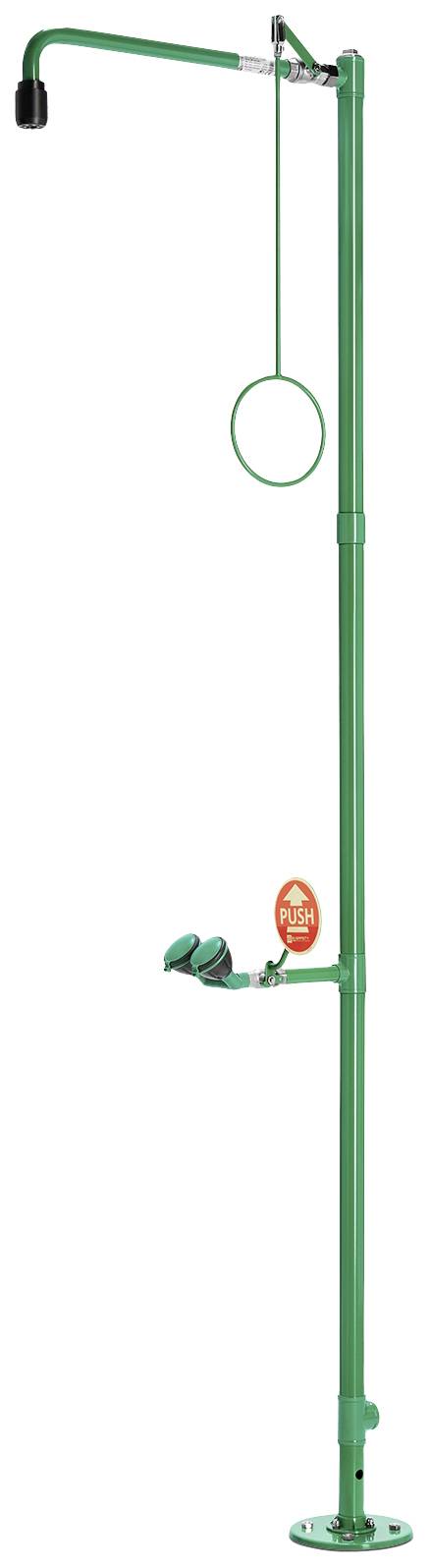 B-SAFETY BR832085 ClassicLine Notdusche mit Augendusche, 2 Brauseköpfe Stand