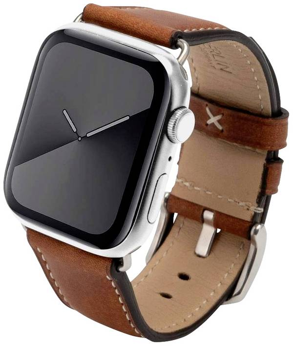 JT Berlin Watchband Charlie Armband 42 mm, 44 mm, 45 mm, 49 mm M Braun, Edelstahl Watch Series 1, Watch Series 2, Watch Series 3, Watch Series 4, Watch Series 5, Watch Series 6, Watch Series 7, Watch Series 8, Watch Series 9, Watch SE, Watch Ultra 2