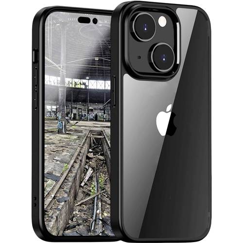 JT Berlin Pankow Hybrid Backcover Apple iPhone 14 Schwarz, Transparent Stoßfest, Induktives Laden 10922