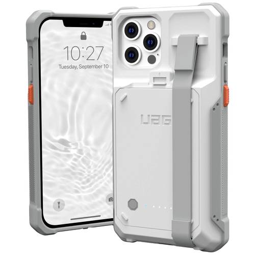 Urban Armor Gear Workflow Healthcare Battery Case Backcover Apple iPhone 12, iPhone 12 Pro Weiß integrierter Akku, Stoßf...