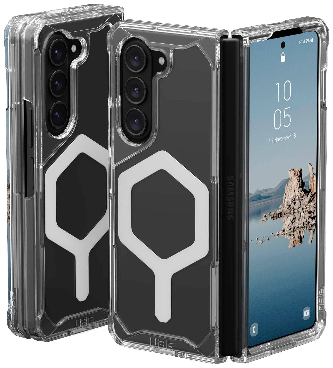 URBAN ARMOR GEAR UAG Urban Armor Gear Plyo Pro Case | Samsung Galaxy Z Fold5 | ice (transparent)/sil