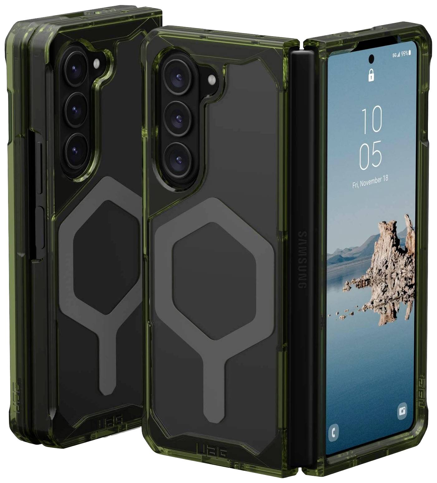 URBAN ARMOR GEAR UAG Urban Armor Gear Plyo Pro Case | Samsung Galaxy Z Fold5 | olive (transparent)/s