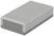 Ein grauer rechteckiger Kasten, ähnlich einem externen Computerlaufwerk oder Gehäuse, ohne sichtbare Anschlüsse oder Markierungen.