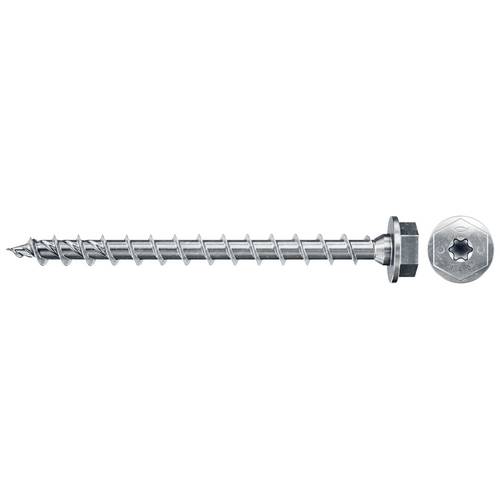Thumbnail - Fischer 566380 PowerFast II Sechskant-Holzschraube 12 mm 100 mm Innenvielzahn Stahl galvanisch verzinkt 25 St.