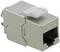 Metallener Netzwerkstecker vom Typ CAT 6A, geeignet für Hochgeschwindigkeits-Datenübertragungen.