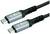 Zwei schwarze USB-Kabel mit USB-C-Steckern und Aufschrift 'USB 40Gbps 240W'. Kabel sind für hohe Datenübertragung und Leistung geeignet.