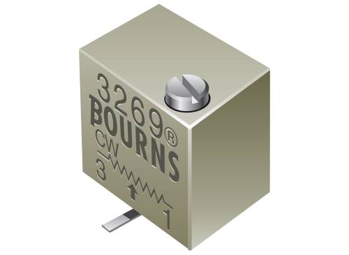 BOURNS Trimmer 12-Gang 0.25 W 500 k¿ 4320 ° Bourns 3269W-1-504LF 1 St.