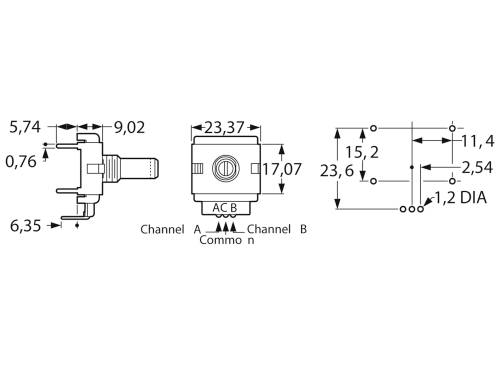 BOURNS Encoder Schaltpositionen 24 360 ° Bourns ECW1J-B24-BC0024L IP40 1 St.