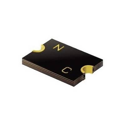 Kleines rechteckiges elektronisches Bauteil in Schwarz mit gelben Buchstaben 'N' und 'C' darauf. Es hat abgerundete Ecken.