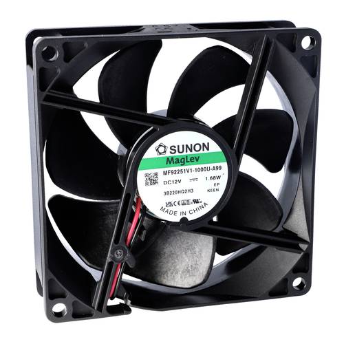 Thumbnail - Sunon EE92251S3-1000U-999 Axiallüfter 12 V/DC 67.09 m³/h (L x B x H) 25 x 92 x 92 mm