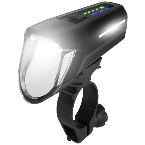 FISCHER FAHRRAD Fahrrad-Scheinwerfer Frontlicht 100 Lux LED akkubetrieben Schwarz