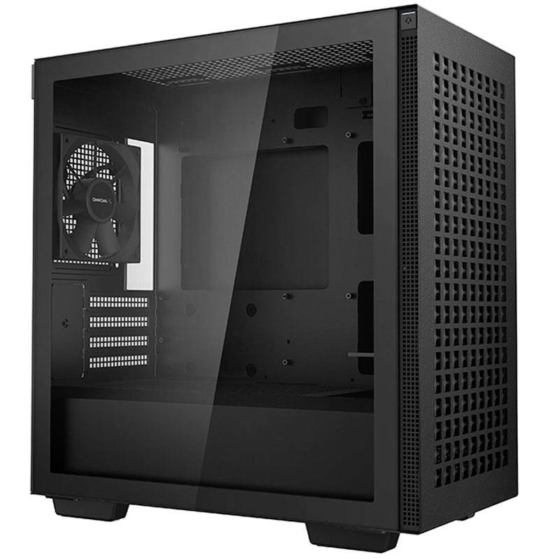 DeepCool CH370, Mini Tower, PC, Schwarz, micro ATX, Mini-ITX, ABS, Stahl, Gehärtetes Glas, Multi-1