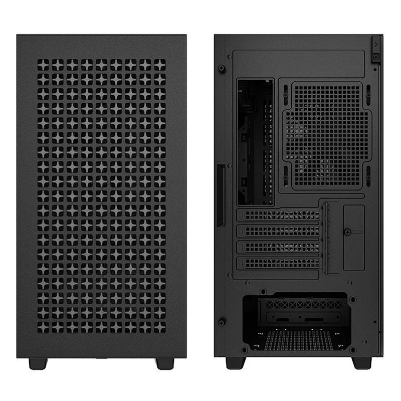 DeepCool CH370, Mini Tower, PC, Schwarz, micro ATX, Mini-ITX, ABS, Stahl, Gehärtetes Glas, Multi-3