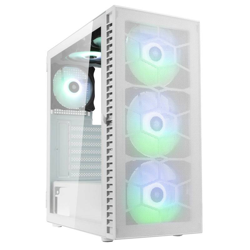 Kolink Observatory RGB Midi-Tower PC-Gehäuse Weiß 4 Vorinstallierte LED  Lüfter, Seitenfenster, Staubfilter, Werkzeugfre – Conrad Electronic Schweiz