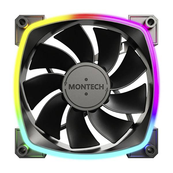 MONTECH RX120 PWM ARGB PC-Gehäuse-Lüfter Schwarz (B x H x T) 120 x 120 x 25 mm