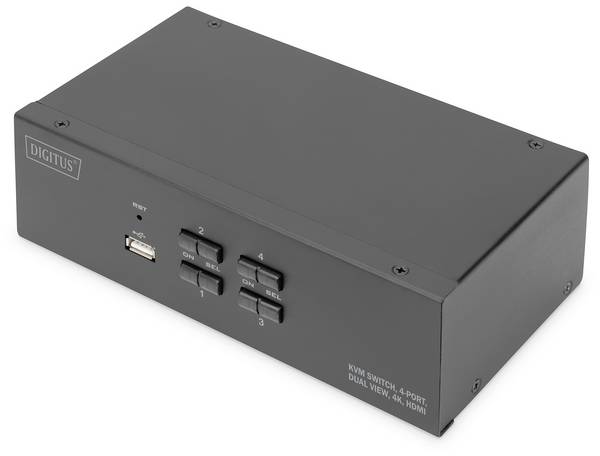 Digitus DS-12883 4 Port KVM-Umschalter HDMI  4096 x 2560 Pixel, 2040 x 1080 Pixel, 1920 x 1080 Pixel