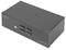 Ein 4-Port KVM-Switch von Digitus, schwarz, mit HDMI-Anschlüssen. Vier Tasten für die Steuerung von verbundenen Geräten sichtbar vorne.