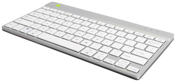 R-GO Tools Compact Break Bluetooth® Tastatur Niederländisch, QWERTY Weiß Ergonomisch