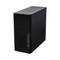 Schwarzes PC-Gehäuse mit USB-Ports und Audiobuchsen an der Vorderseite, markiert mit "Antec". Geeignet für Desktop-Computer.