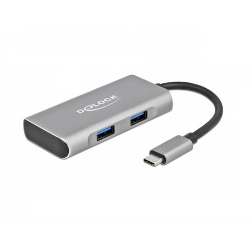 Thumbnail - Delock 63260 4 Port USB-C® (USB 3.2 Gen 2) Multiport Hub Grau