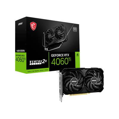 MSI GeForce RTX 4060 Ti Ventus 2X Black 16G OC Grafikkarte