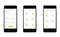 Drei Smartphones zeigen eine Heizungs-App mit verschiedenen Einstellungen wie 'Komforttemperatur', 'Kindersicherung' und Zeitpläne.