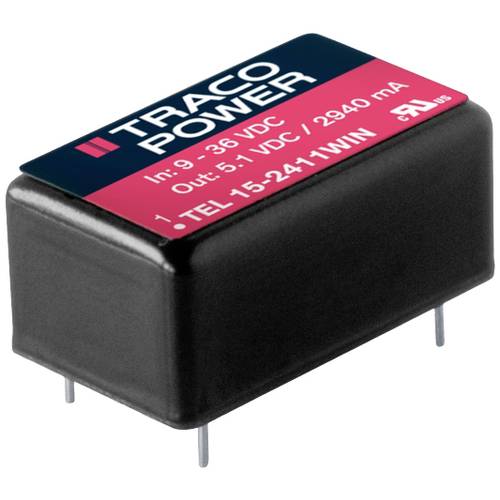 TracoPower TEL 15-4815WIN DC/DC-Wandler 24 V/DC 0.6 A 15 W