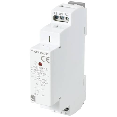 TRU COMPONENTS TC-GR8-116/230 Hilfsschalter 1 Wechsler 24 V/AC, 24 V/DC, 230 V/AC 16 A 1 St.