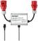 Ein dreiphasiger Adapter von Voltcraft GT-6000 mit zwei roten Steckern und einem schwarzen Netzkabel. Auf der Box steht die Modellnummer.