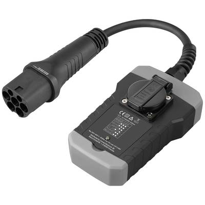 Ein schwarzer Adapter mit Stecker und Buchse zur Verbindung von elektronischen Geräten, geeignet für industrielle Anwendungen.