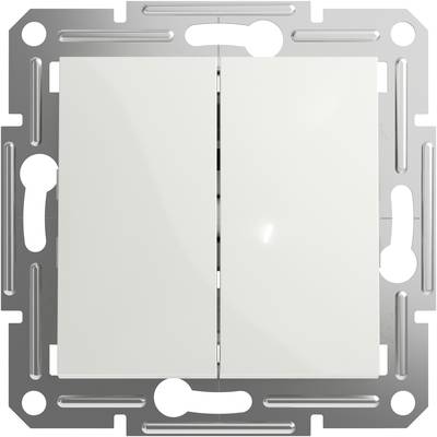 Ein doppelter Lichtschalter auf einem Metallrahmen, hauptsächlich für die Wandmontage in Innenräumen geeignet.