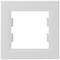 Weiße Kunststoff-Rahmenabdeckung mit rechteckiger Öffnung, geeignet für Schalter oder Steckdosenmontage.
