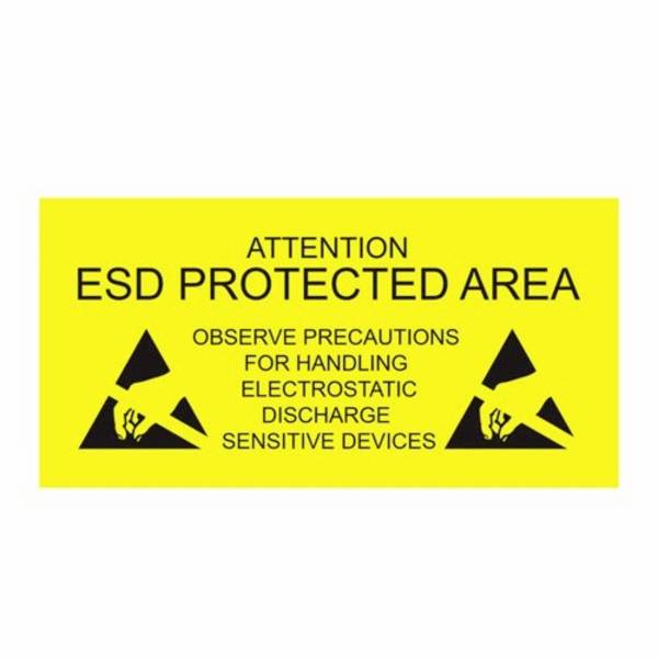 Antistat ESD-Warnschild 1 St. Gelb (L x B) 300 mm x 150 mm 055-0007 selbstklebend