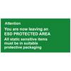 Antistat ESD-Warnschild 1 St. Grün (L x B) 300 mm x 150 mm 055-0014 selbstklebend