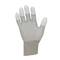 Handschuh aus grauem Stoff, rutschfest. Ideal für Schutz und Griff beim Arbeiten.