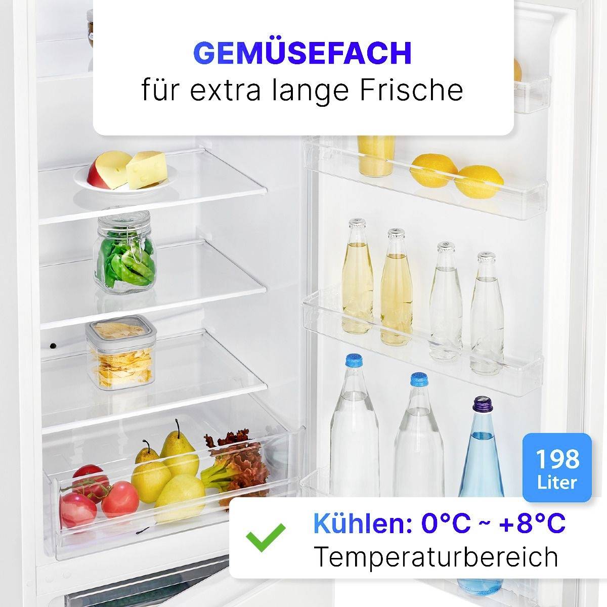 Bomann Kühl-/Gefrierkombination KG 184.1 weiß, 269 L-8