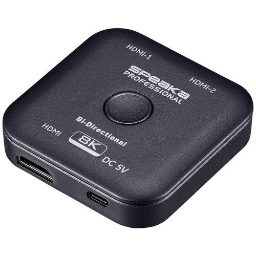 Thumbnail - SpeaKa Professional SP-11990132 2 Port HDMI-Switch UHD 8K @ 60 Hz bidirektional verwendbar 7680 x 4320 Pixel