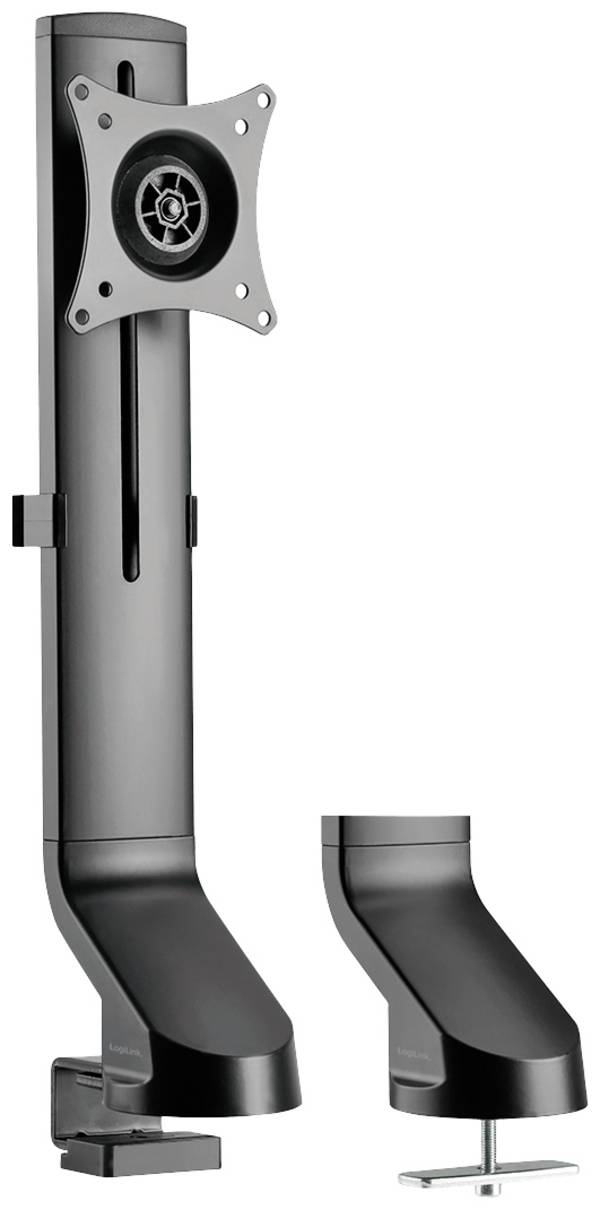 LogiLink BP0161 Monitor-Tischhalterung 1 Display(s) Schwarz Drehbar, Höhenverstellbar, Neigbar, Schwenkbar