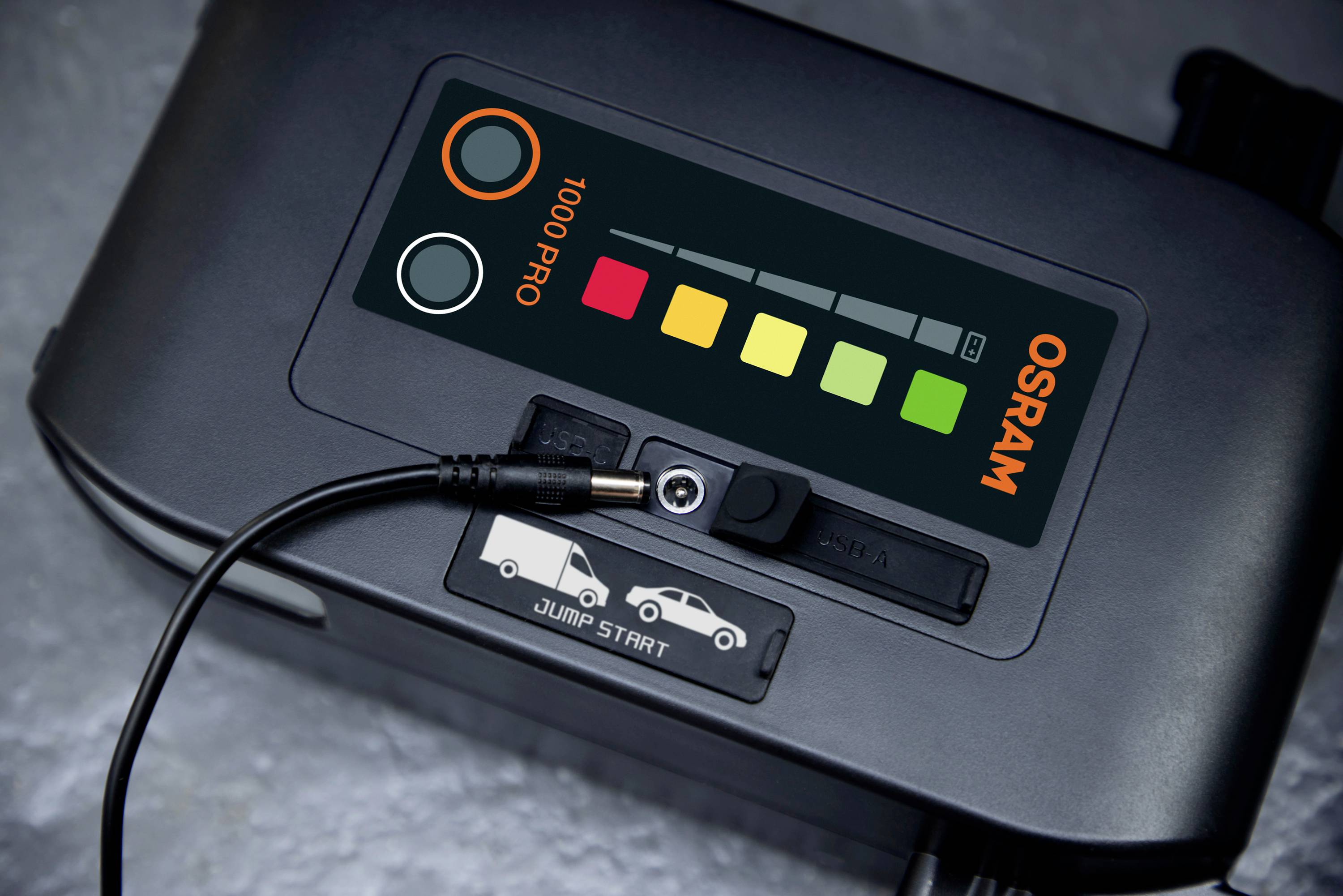 Osram Automotive Schnellstartsystem BATTERYstart PRO 1000 OEBSPL1000 Starthilfestrom (12 V)=1000 A USB-Steckdose 2x-16