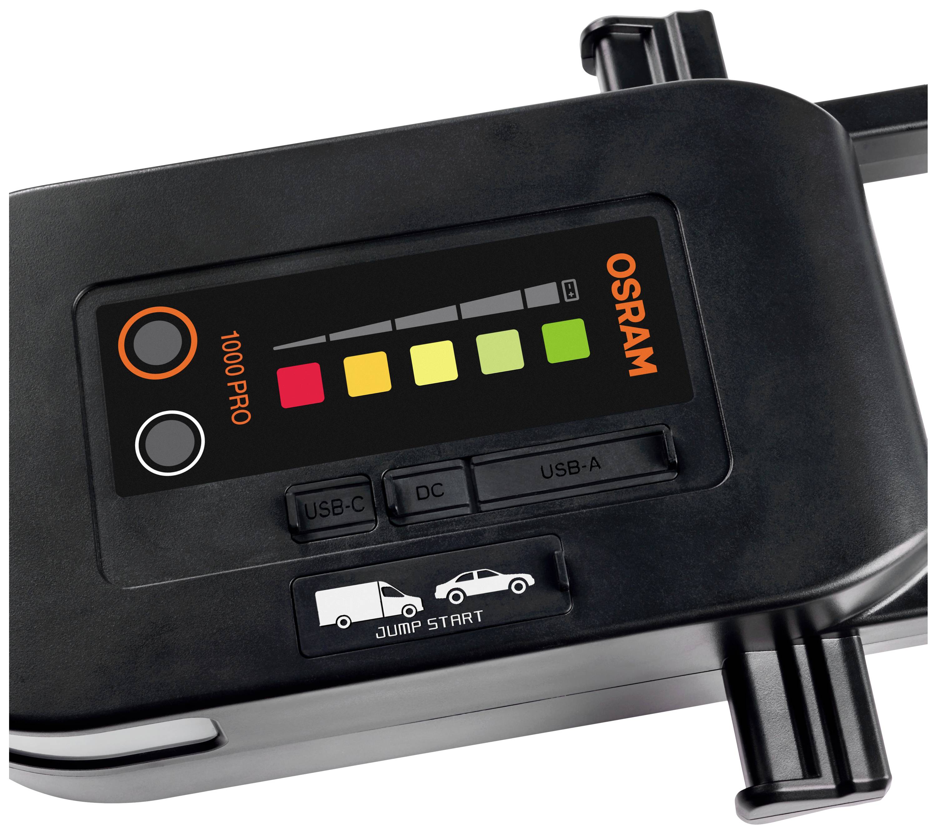 Osram Automotive Schnellstartsystem BATTERYstart PRO 1000 OEBSPL1000 Starthilfestrom (12 V)=1000 A USB-Steckdose 2x-9