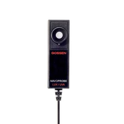 Ein schwarzes GOSSEN Mavoprobe Lux/UVA-Messgerät mit Kabel, zur Messung von Licht- und UV-Intensität.