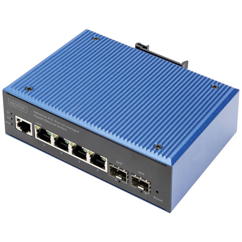 Digitus DN-651154 Industrial Ethernet Switch 4 x 2 poorten 10 / 100 / 1000 MBit/s