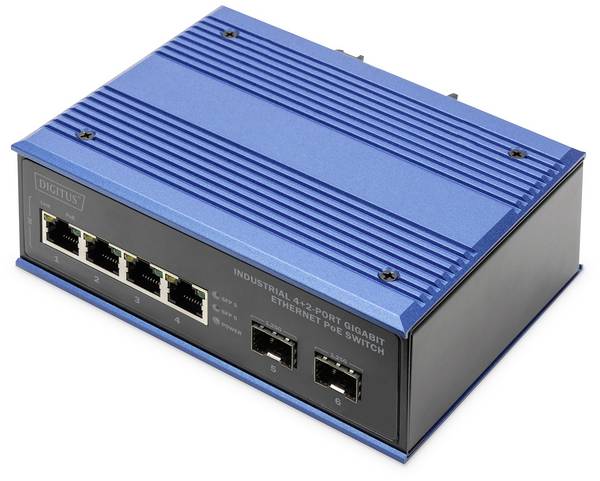 Digitus DN-651149 DN-651149 Industrial Ethernet Switch 4x2 Port 1 GBit/s