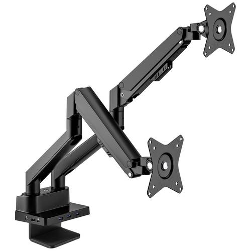 Manhattan 461887 2fach Monitor-Tischhalterung 43,2 cm (17) - 81,3 cm (32) Schwarz Neigbar+Schwenkbar