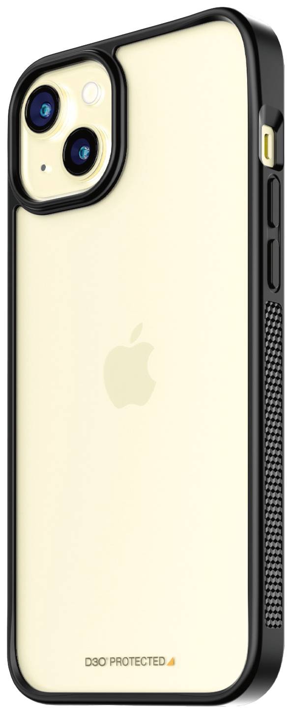 PanzerGlass ClearCase with D3O Backcover Apple iPhone 15 Plus Transparent, Schwarz Induktives Laden 1178-0