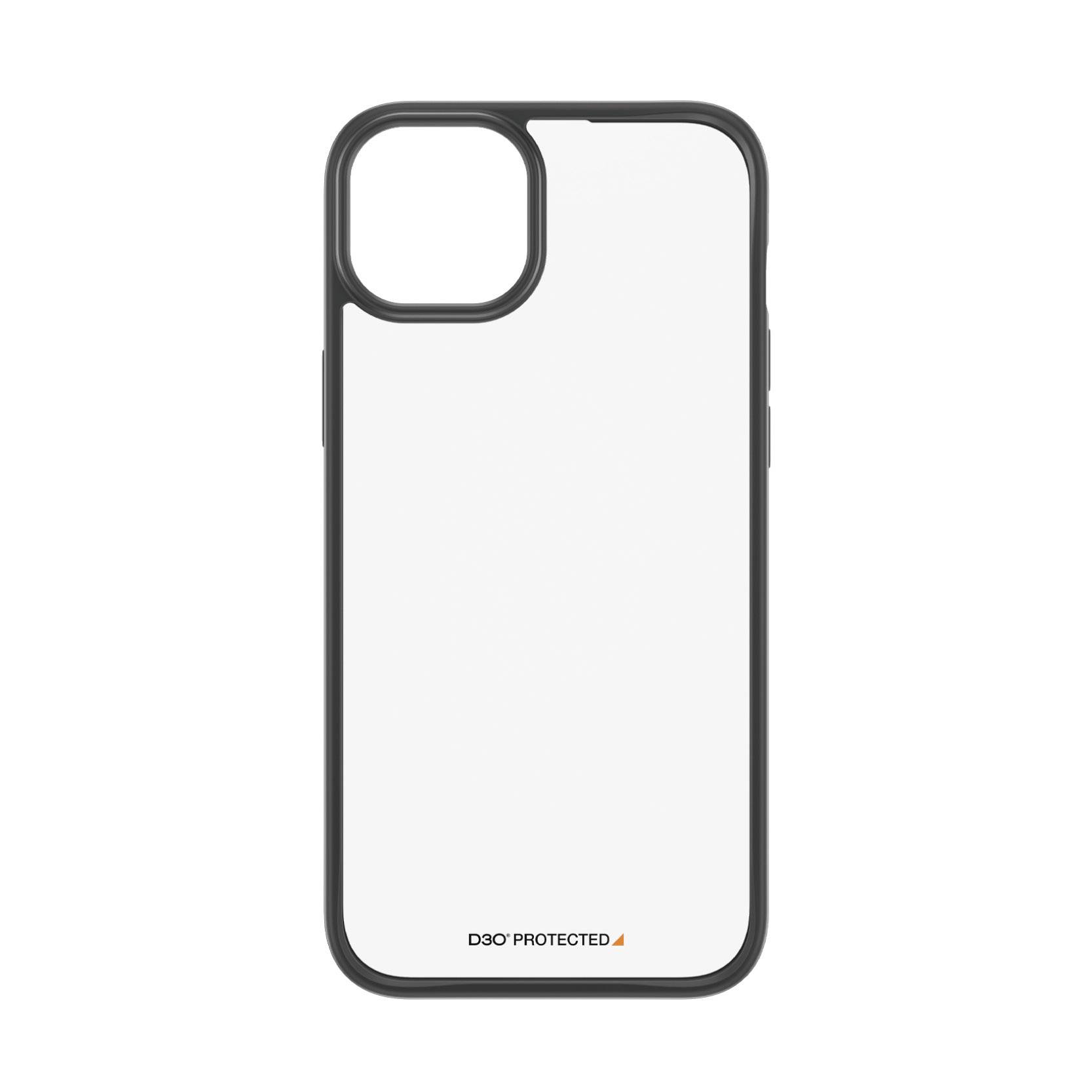 PanzerGlass ClearCase with D3O Backcover Apple iPhone 15 Plus Transparent, Schwarz Induktives Laden 1178-1