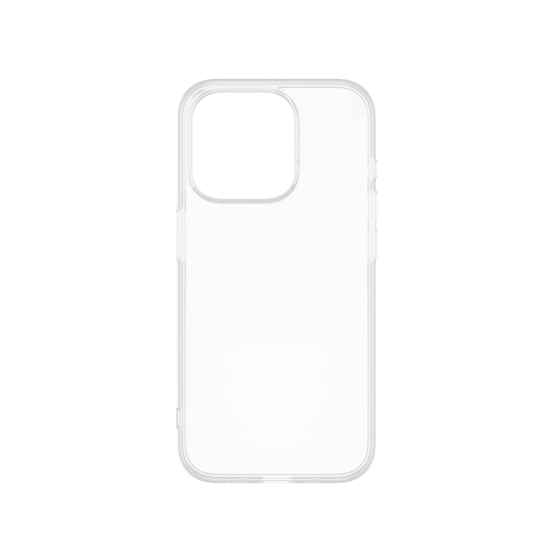 Klares Handyhülle, schlichtes Design. Transparentes Material, bietet Schutz und ermöglicht Sicht auf das Gerät. Geeignet für Kameraaussparungen.