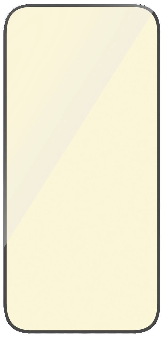 Rechteckiger, rahmenloser Spiegel mit abgerundeten Ecken auf einem hellbeigen Hintergrund.