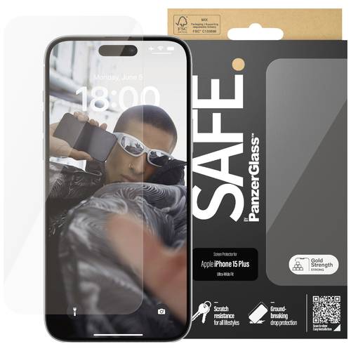Thumbnail - PanzerGlass Ultra-Wide Fit Displayschutzglas Apple iPhone 15 Plus 1 St. SAFE95536