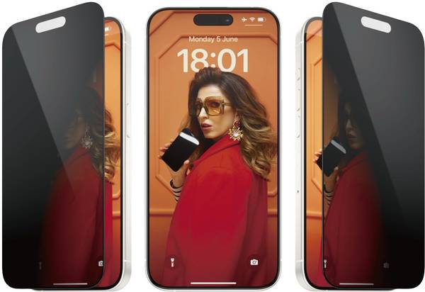 PanzerGlass Privacy Displayschutzfolie mit Blickschutz Apple iPhone 15 Pro 1 St. Seitlicher Blickschutz P2810